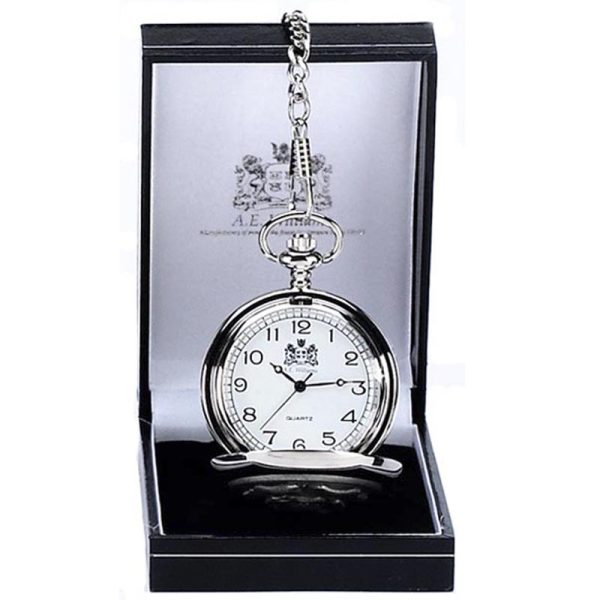 Image showing A E Williams full hunter pocket watch in branded case