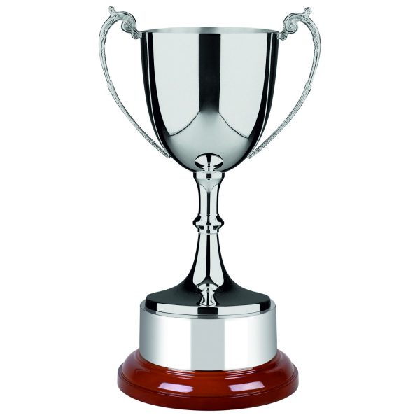 Image showing nickel plated Staffordshire trophy cup